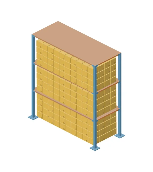 Icono Isométrico Del Stand Del Almacén Ilustración Vectorial Global Local — Vector de stock