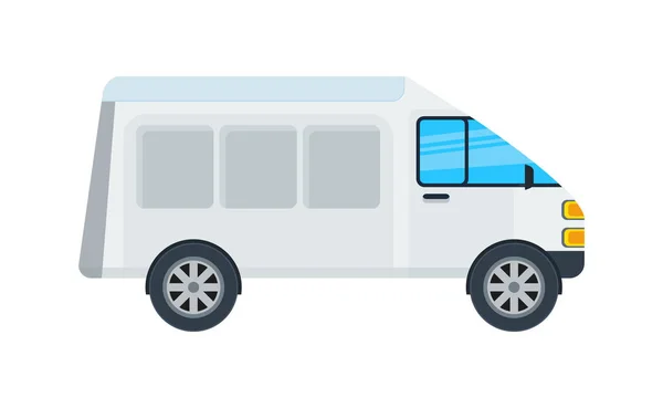 Доставка Фургон Ізольована Піктограма Комерційний Вантажівка Сучасний Вантажний Автомобіль Вид — стоковий вектор