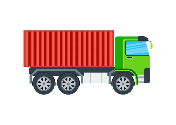 Freight Truck Isolated Icon Modern Lorry Car Commercial Cargo Transport — Stock Vector