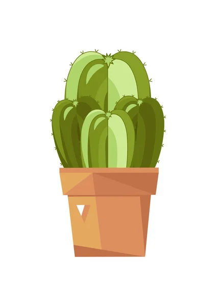 Kaktusová Rostlina Izolované Ikoně Rostliny Vnitřní Pokoj Pokojová Rostlina Květinová — Stockový vektor