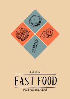 Fast food kafe kapağı tasarımı