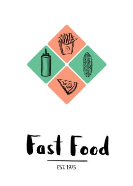 Fast food menüsü kapağı eski usul