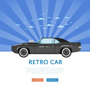 Klasik kaslı araba web sitesi tasarımı