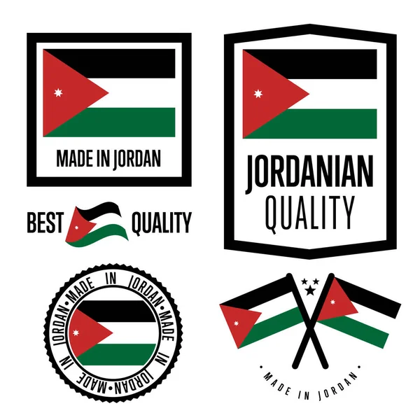 Jordánia minőségi címke árukészlete — Stock Vector