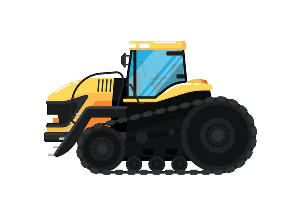 Crawler jordbruk traktor vektor illustration — Stock vektor