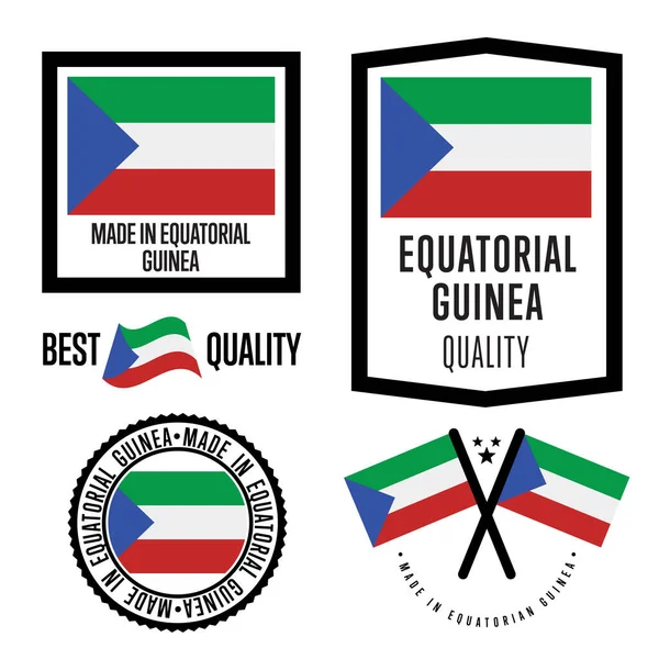 Egyenlítői-guineai áruminőségi címke — Stock Vector