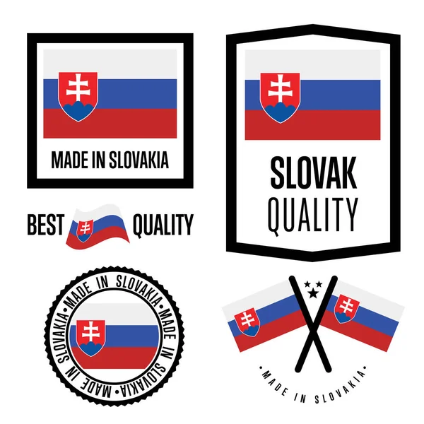 Знак якості Словаччини призначений для товарів — стоковий вектор