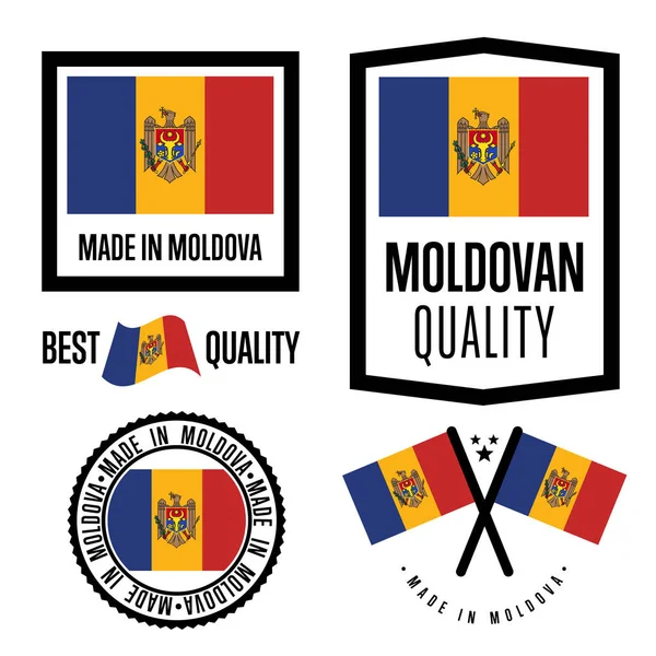 Etiqueta de calidad Moldova para mercancías — Archivo Imágenes Vectoriales
