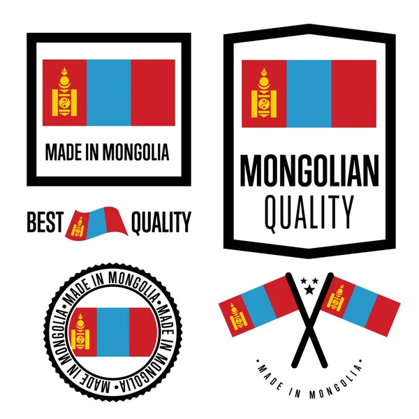 Mongólia minőségi címke az árukra vonatkozóan — Stock Vector
