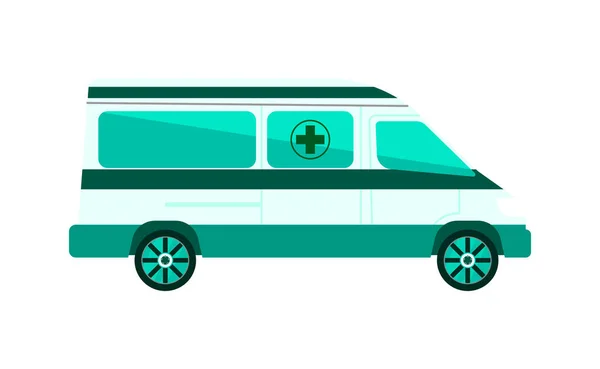 Ambulance Bil Vektor Illustration Isoleret Hvid Baggrund Nødhjælpskøretøj Hospitalstransport – Stock-vektor