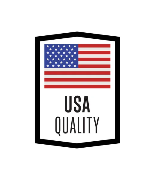 Etichetta Qualità Usa Prodotti Illustrazione Vettoriale Isolata Sfondo Bianco Timbro — Vettoriale Stock