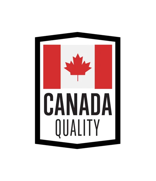 Ετικέτα Ποιότητας Του Καναδά Για Προϊόντα Διανυσματική Απεικόνιση Απομονωμένη Λευκό — Διανυσματικό Αρχείο