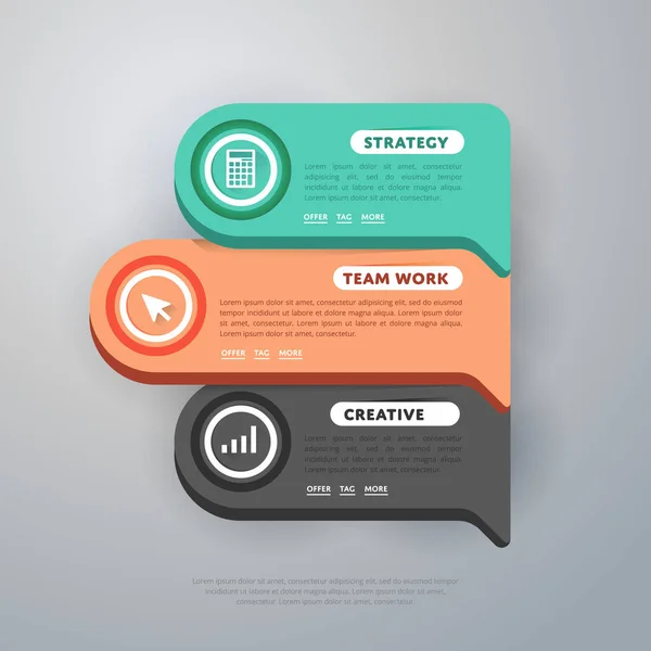 Abstract Infographics Elements Concept Different Stage Parts Elements Inglês Layout —  Vetores de Stock