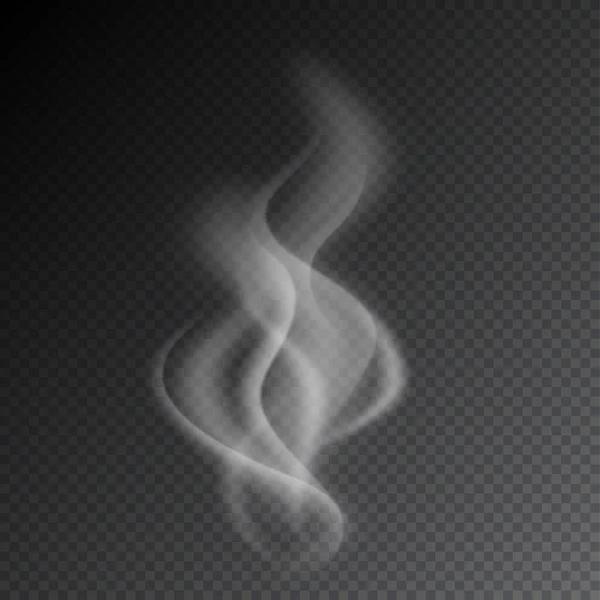 透明背景下的烟雾现实孤立矢量图解 — 图库矢量图片