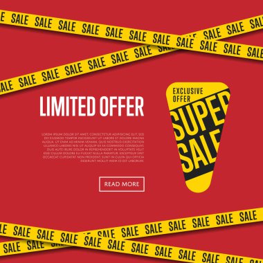 Sınırlı teklif sunan web sitesi şablonu ile metin