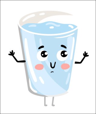 Komik bir bardak limonata izole çizgi film karakteri.