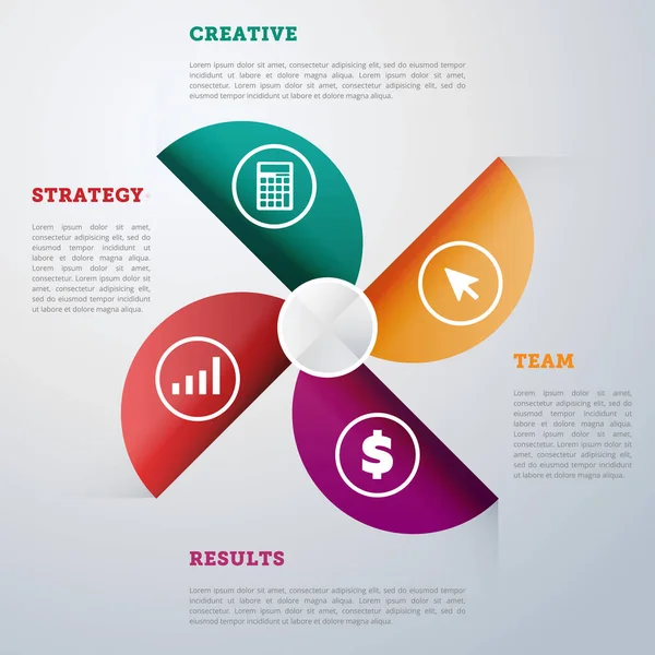 Elementi infografici modello vettoriale — Vettoriale Stock