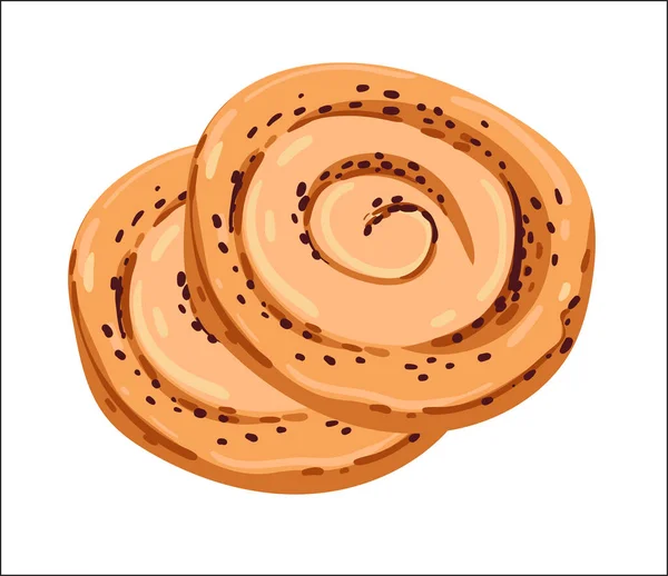 Fresco cookie isolato illustrazione cartone animato — Vettoriale Stock