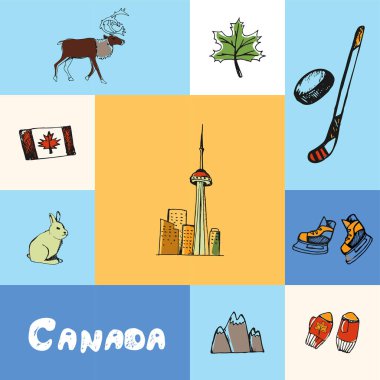 Karalamalı Kanada Kareli Vektör Kavramı