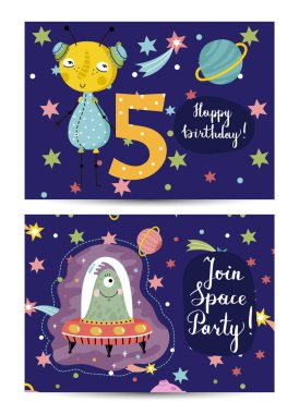 Çocuklar için Doğum Günü Davetiyesi