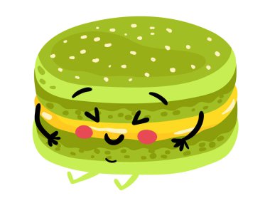 Komik kurabiye izole çizgi film karakteri