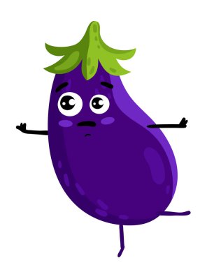 Komik sebze patlıcan çizgi film karakteri