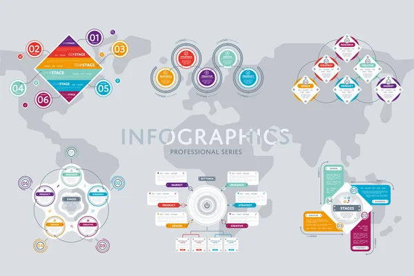 Business-Infografiken modernes Konzept gesetzt — Stockvektor