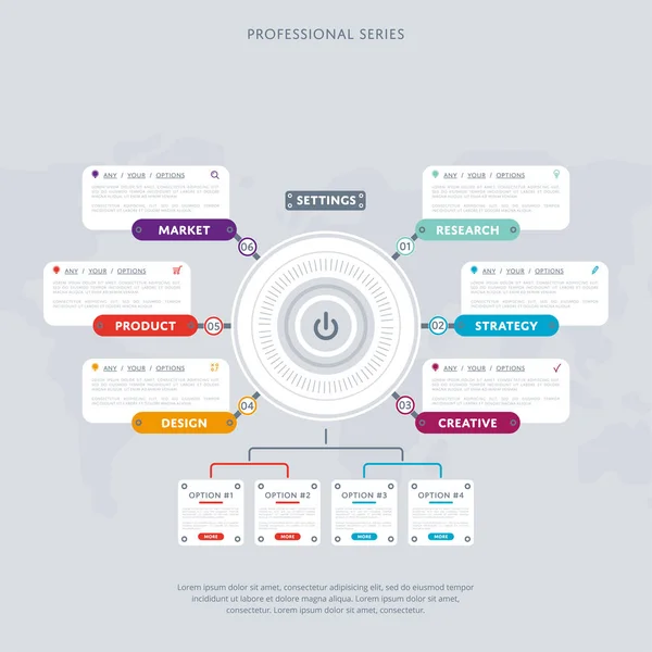 Infográficos de negócios conjunto conceito moderno —  Vetores de Stock