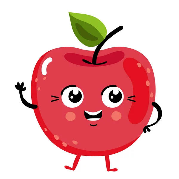 Drôle fruit cerise isolé personnage de dessin animé — Image vectorielle