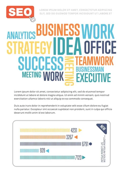 Bannière infographie d'entreprise avec diagramme — Image vectorielle