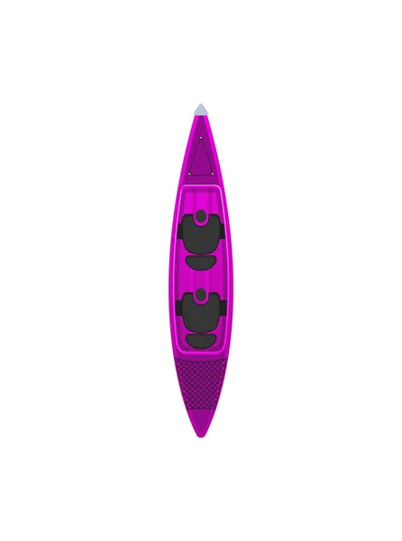 塑料紫色独木舟图标 — 图库矢量图片