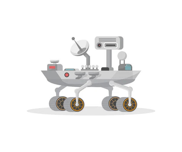 Mars rover com câmera e ícone de antena — Vetor de Stock