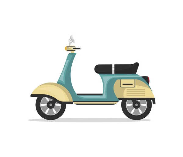 Vintage scooter geïsoleerde vector pictogram — Stockvector