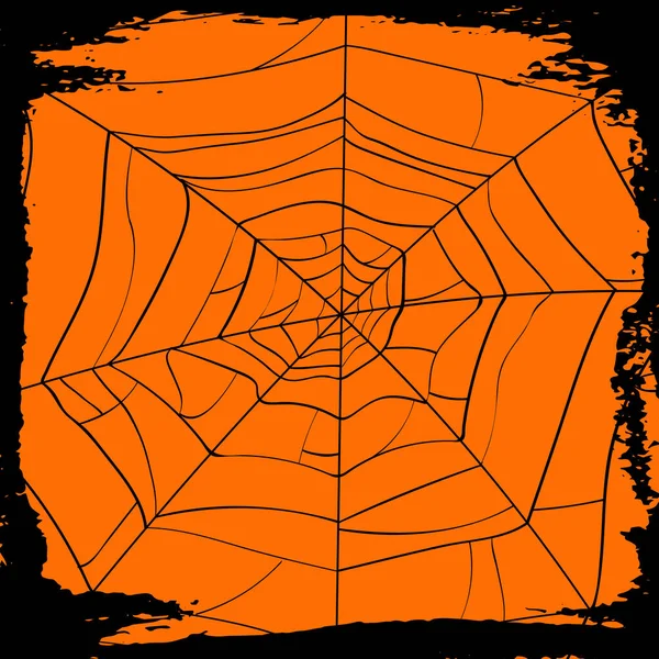 Halloween pozadí s děsivé pavučiny — Stockový vektor