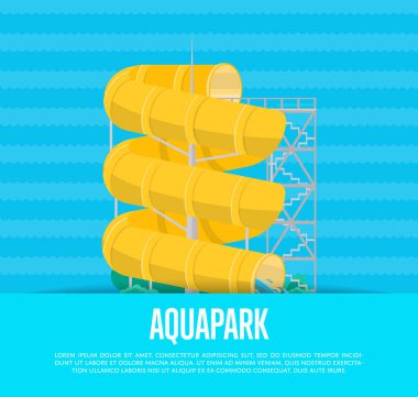 Su kaydırağıyla Aquapark posteri