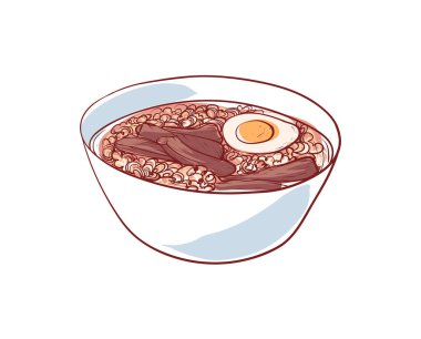 Asya çorbası izole vektör simgesi