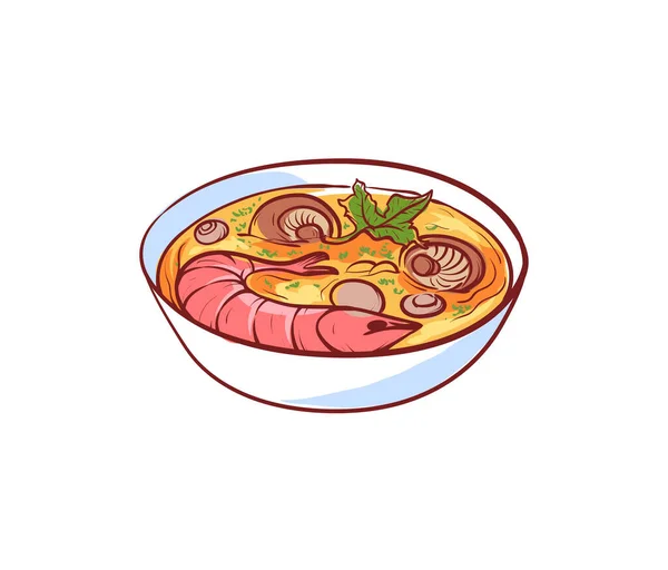 Tom yam leves izolált vektor ikon — Stock Vector