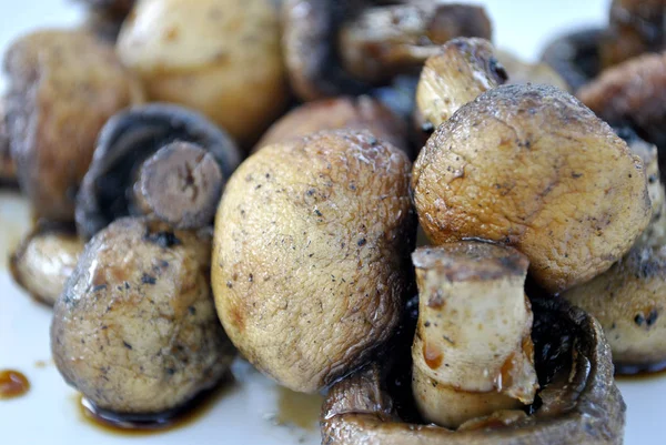 delicious mushrooms on the grill
