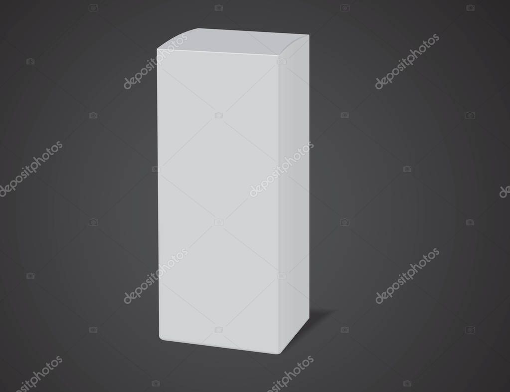 Box for your design and logo. Easy to change colors. Mock Up. Vector EPS10
