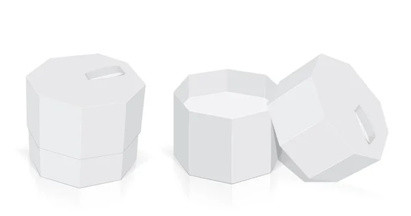 Osmiboká box pro design a logo. — Stockový vektor