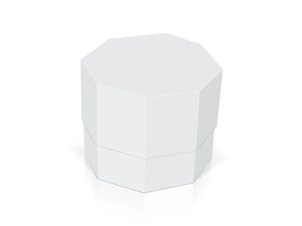 Caja octagonal para su diseño y logotipo . — Archivo Imágenes Vectoriales