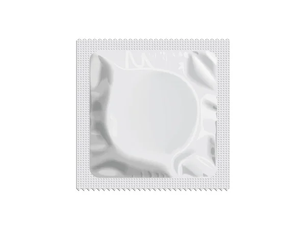 Packaging with a condom for your design and logo. — Stock Vector