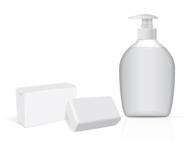 logo ve tasarım için sıvı sabun ile jar 