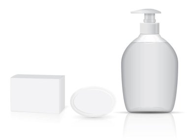 logo ve tasarım için sıvı sabun ile jar 