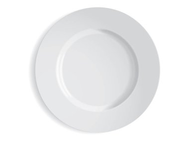 Tasarım ve logo için beyaz tabak. 