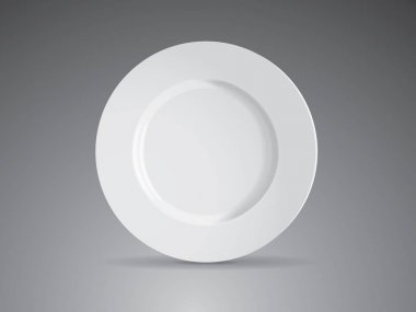 Tasarım ve logo için beyaz tabak. 