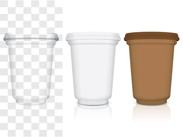 Plastmugg för din design och logotyp. — Stock vektor