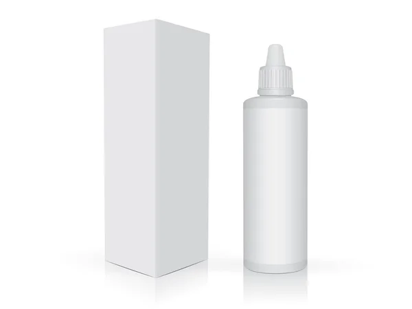 Bouteille plastique blanche — Image vectorielle