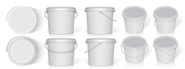 Beyaz plastik kova