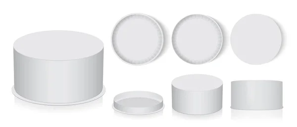 白色圆盒 — 图库矢量图片